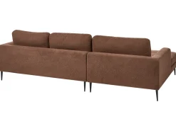 Divano angolare 3 posti FLAM Bouclé Marrone Lato destro