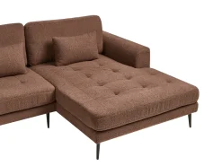 Divano angolare 3 posti FLAM Bouclé Marrone Lato Sinistro