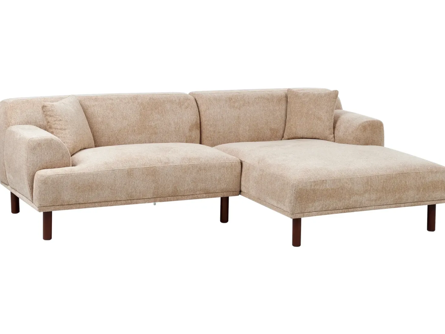 Divano angolare 3 posti HOLT Tessuto Beige Lato Sinistro