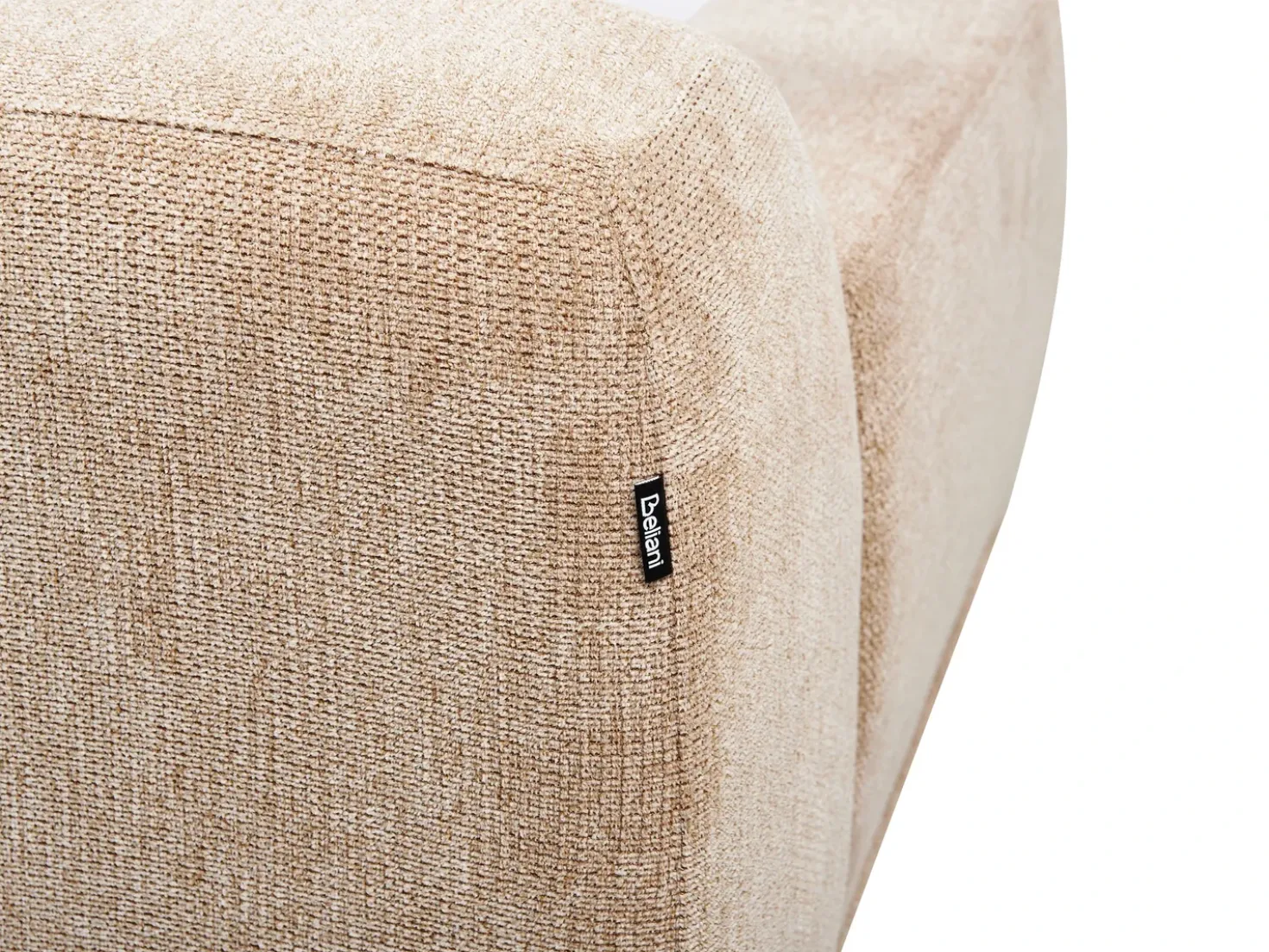 Divano angolare 3 posti HOLT Tessuto Beige Lato Sinistro