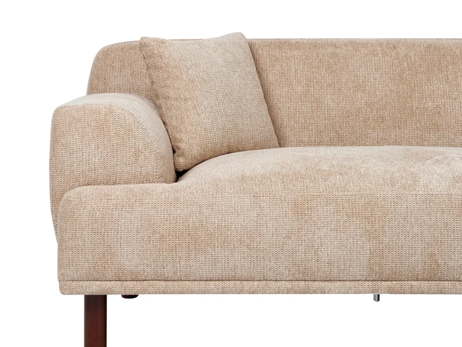 Divano angolare 3 posti HOLT Tessuto Beige Lato Sinistro