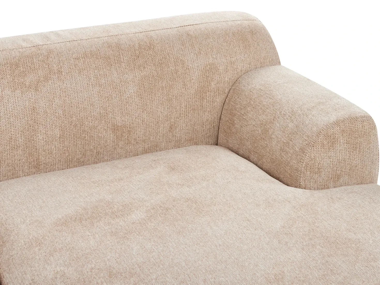 Divano angolare 3 posti HOLT Tessuto Beige Lato Sinistro
