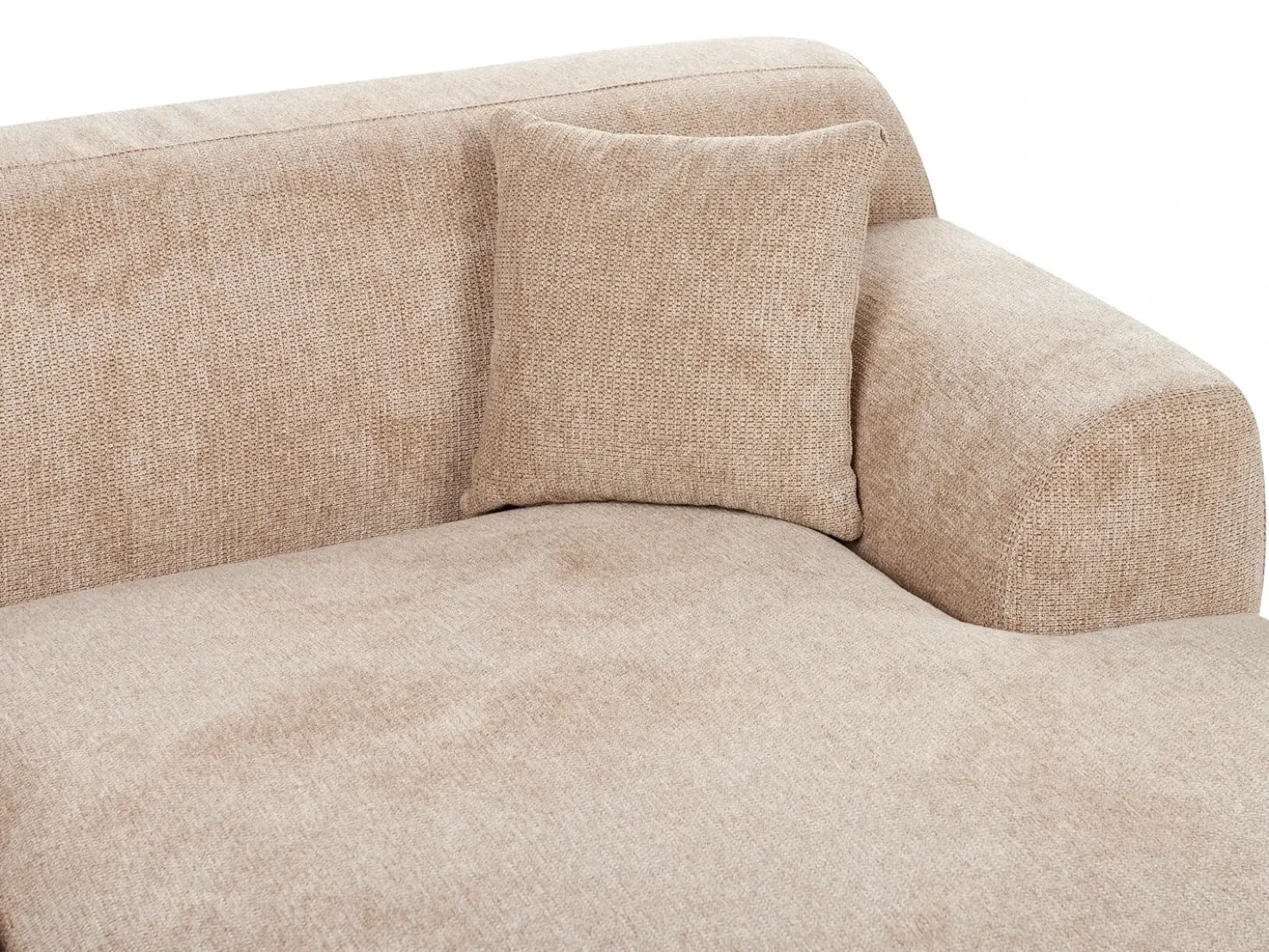 Divano angolare 3 posti HOLT Tessuto Beige Lato Sinistro