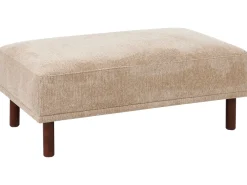 Divano angolare 3 posti HOLT Tessuto Beige con ottomana Lato Sinistro