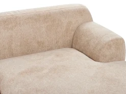 Divano angolare 3 posti HOLT Tessuto Beige con ottomana Lato Sinistro