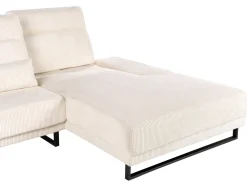 Divano angolare 4 posti IKAST Velluto a coste Beige Lato Sinistro