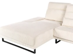 Divano angolare 4 posti IKAST Velluto a coste Beige Lato destro