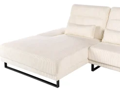 Divano angolare 4 posti IKAST Velluto a coste Beige Lato destro