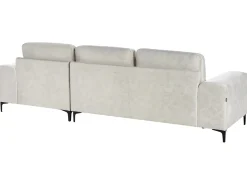 Divano angolare 4 posti KIRUNA Velluto Beige chiaro Lato Sinistro