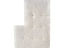 Divano angolare 4 posti KIRUNA Velluto Beige chiaro Lato Sinistro