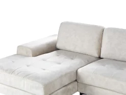 Divano angolare 4 posti KIRUNA Velluto Beige chiaro Lato destro