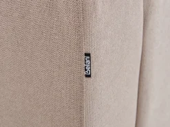 Divano angolare 4 posti KOHLO Tessuto Tortora con ottomana Lato destro