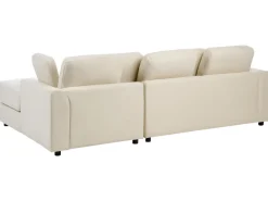 Divano angolare 4 posti KOHLO Tessuto Beige chiaro Lato Sinistro