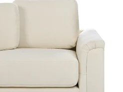 Divano angolare 4 posti KOHLO Tessuto Beige chiaro Lato destro