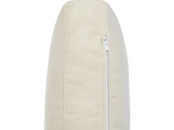 Divano angolare 4 posti KOHLO Tessuto Beige chiaro con ottomana Lato destro