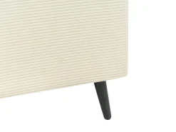 Divano angolare 4 posti LUNNER Velluto a coste Beige chiaro Lato Sinistro
