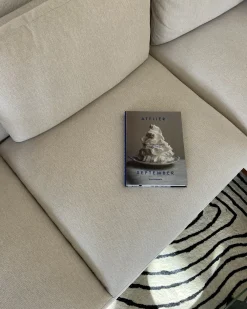 Divano angolare 4 posti MARIFERD Tessuto Beige chiaro Lato Sinistro