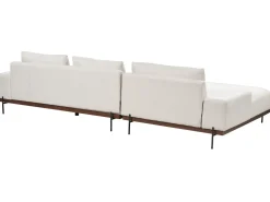 Divano angolare 4 posti MARIFERD Tessuto Beige chiaro Lato destro