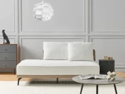 Divano angolare 3 posti MYKEN Tessuto Bianco sporco Lato Sinistro