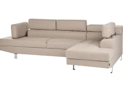 Divano angolare 5 posti NORREA Tessuto Beige Lato Sinistro