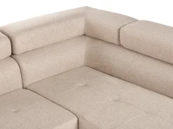 Divano angolare 5 posti NORREA Tessuto Beige Lato Sinistro