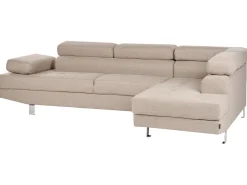 Divano angolare 5 posti NORREA Tessuto Beige Lato Sinistro
