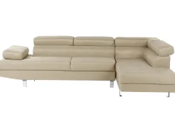 Divano angolare 5 posti NORREA Tessuto Beige chiaro Lato Sinistro
