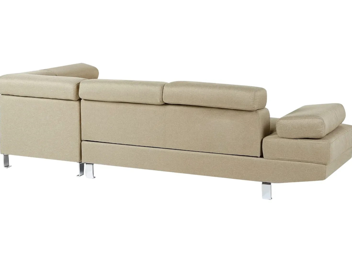 Divano angolare 5 posti NORREA Tessuto Beige chiaro Lato Sinistro
