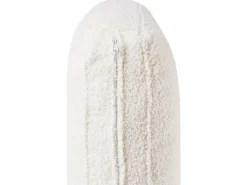Divano angolare 5 posti OSLO Bouclé Bianco con ottomana Lato Sinistro