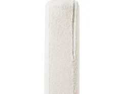 Divano angolare 5 posti OSLO Bouclé Bianco con ottomana Lato Sinistro