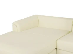 Divano angolare 4 posti OSLO Pelle naturale Beige chiaro Lato destro