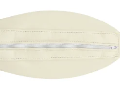 Divano angolare 5 posti OSLO Pelle naturale Beige chiaro con ottomana Lato destro