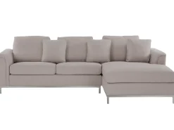 Divano angolare 4 posti OSLO Tessuto Beige Lato Sinistro