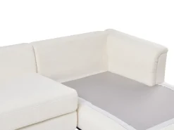 Divano angolare 4 posti OSLO Bouclé Bianco Lato Sinistro