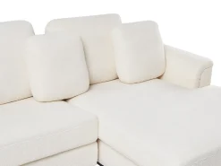 Divano angolare 4 posti OSLO Bouclé Bianco Lato Sinistro