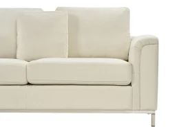 Divano angolare 4 posti OSLO Tessuto Beige Lato destro