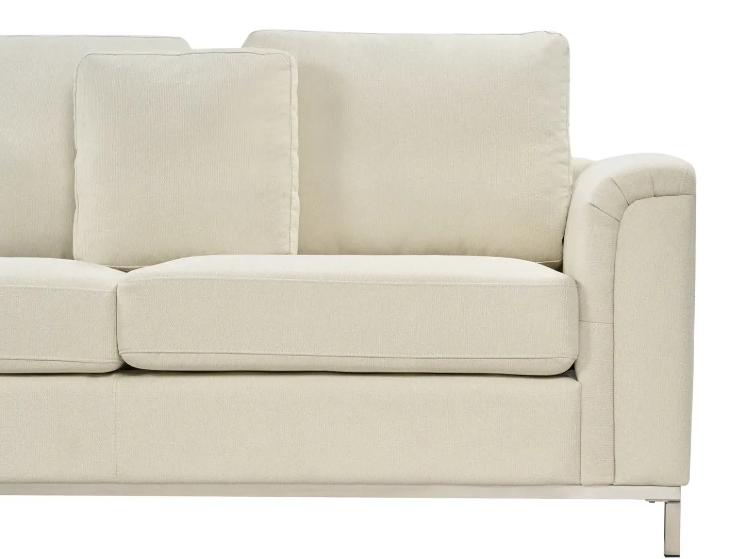 Divano angolare 4 posti OSLO Tessuto Beige Lato destro