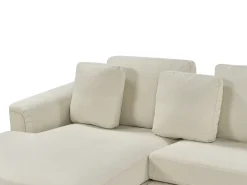 Divano angolare 4 posti OSLO Tessuto Beige Lato destro