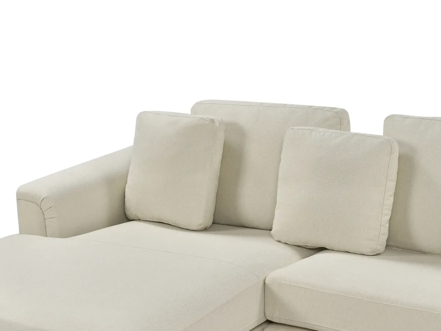Divano angolare 4 posti OSLO Tessuto Beige Lato destro