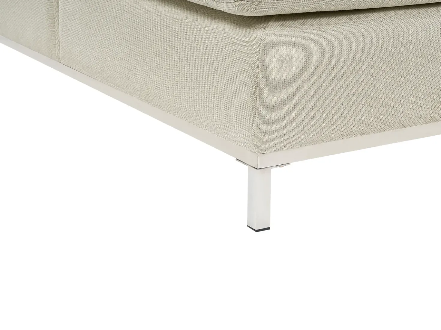 Divano angolare 4 posti OSLO Tessuto Beige Lato destro