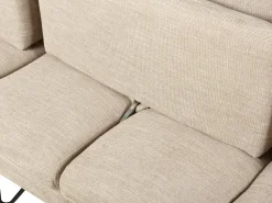 Divano angolare 3 posti SERSAN Ciniglia Beige Lato destro