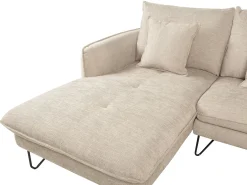 Divano angolare 3 posti SERSAN Ciniglia Beige Lato destro