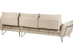 Divano angolare 3 posti SERSAN Ciniglia Beige Lato destro