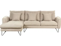 Divano angolare 3 posti SERSAN Ciniglia Beige Lato destro