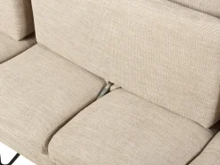Divano angolare 3 posti SERSAN Ciniglia Bianco Lato Sinistro