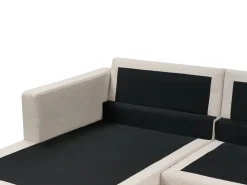 Divano angolare 4 posti SIGGARD Tessuto Beige Lato destro