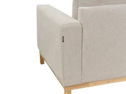 Divano angolare 4 posti SIGGARD Tessuto Beige Lato destro