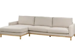 Divano angolare 4 posti SIGGARD Tessuto Beige Lato destro