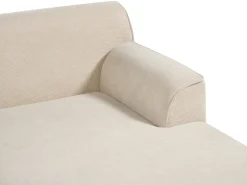 Divano angolare 3 posti SIMOS Velluto a coste Beige chiaro Lato Sinistro