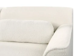 Divano angolare 3 posti SIMOS Bouclé Bianco Lato Sinistro